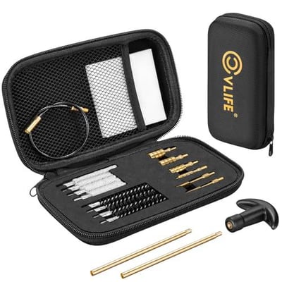 40% off CVLIFE Gun Cleaning Kit for 9mm .22 .357 .45, .40 .38/.177 .22/9mm .45 .357, .38 Universal Gun Cleaning Kits for Rifle, Handgun, Airgun - $17.99 + FREE Shipping