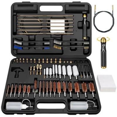 40% off CVLIFE Gun Cleaning Kit, Rifle Cleaning Kit with Gun Cleaning Rods Brass Jags Bronze Brushes and Cotton Mops, Gun Cleaning Set Fit .17 to 12GA w/code SE5BD52B + FREE Shipping