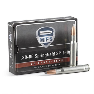 MFS, .30-06, SP, 168 Grain, 500 Rounds - $256.49 (Buyer’s Club price shown - all club orders over $49 ship FREE)