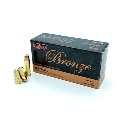 PMC Bronze 38 Special 132 Grain FMJ 50 Rounds - $21.75 