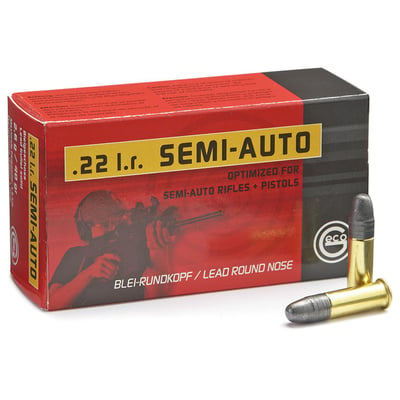 Geco Semi Auto 22LR 40gr Lead Round Nose 50rd - $2.99  ($7.99 Shipping On Firearms)