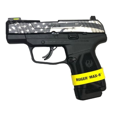 Ruger MAX-9 9MM 3.2 BLK OSP W/ AMERICAN FLAG ENGRAVING - $499.99 (Free S/H on Firearms)