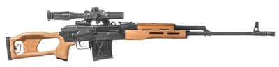 Century Arms Romanian PSL54 Black / Wood 7.62x54mm 24.4" 10Rds with 4x24mm Scope - $2187.10 