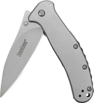 Kershaw Zing SS Pocketknife, Stainless Steel Blade, Assisted Thumb-Stud and Flipper Opening EDC - $20 (Free S/H)