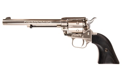 HERITAGE MANUFACTURING Rough Rider 22 LR Nickel 6.5'' 6rd Black Laminate Grips - $157.99 (Free S/H on Firearms)