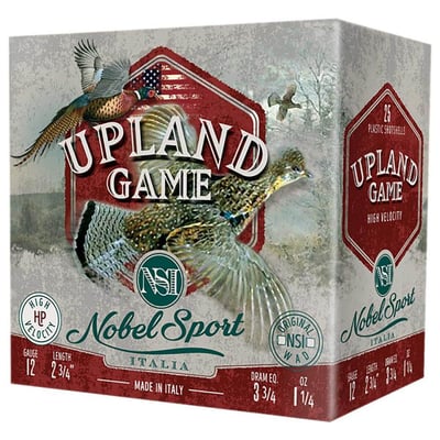 Nobel Upland Game High Velocity 12 Gauge 2-3/4in #5 1-1/4oz Upland Shotshells - 25 Rounds - $14.39  (Free S/H over $75 or Free store pickup)