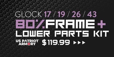 Polymer80 80% Black for Glock G19, G17, G26, G43 Frame & Lower Part - $119.99