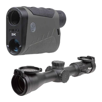 Sig Sauer Kilo3K Rangefinder & Whiskey4 3-12x 44mm BDC-1 Rifle Scope Bundle - $349.99  (Free S/H over $75 or Free store pickup)