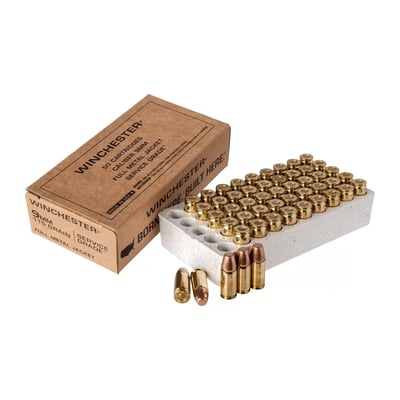Winchester 9mm 115gr FMJ 1,000/Case - $371.2 w/code "WLS10"