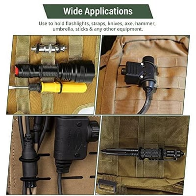 GearHill Elastic Webbing Binding Ribbon Multipurpose Backpacks Attachments Tactical Molle (12 Pieces) - $7.95 + FREE Shipping