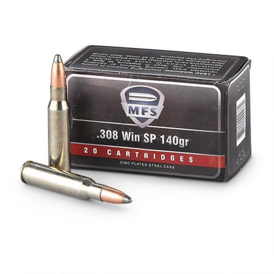 500 rounds MFS .308 (7.62x51mm) 140 - grain SP Ammo - $275.49 (Buyer’s Club price shown - all club orders over $49 ship FREE)