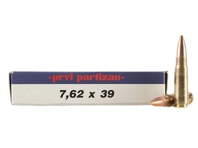 Prvi Partizan 7.62x39mm 123 Grain FMJ 20 Rnd - $13.99
