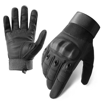 AlloTemlass Tactical Hard Knuckle Gloves Touchscreen Fingers, Impact Protection, Breathable Durable for Shooting, Hunting, Outdoor Work-Black, Large - $10.99 + FREE Shipping