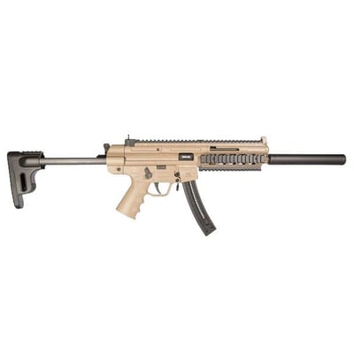 GERMAN SPORT GUNS GSG-16 Carbine Ria .22LR 16.25in 10rd Flat Dark Earth Semi-Automatic Rifle (GERGGSG1610T) - $325.79