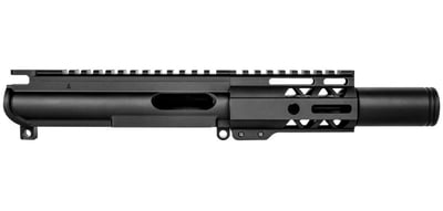 BG 4.5" 9mm Upper Receiver - Black FLASH CAN 4" M-LOK Without BCG & CH - $146.95 