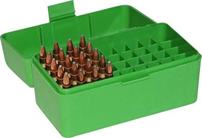MTM RS-50-10 50 Round Flip-Top Rifle Ammo Box .222 to .222 Mag, USA Made, Green - $3.99 + FREE Shipping