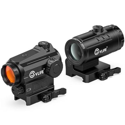 35% off CVLIFE EagleTalon Multi Reticle Auto-Brightness Red Dot and 3X Magnifier Combo,25MM Large Lens Motion Awake Red Dot Sight with Quick Release Mount, Compact Magnifier with Flip-to-Side Mount w/code EBNGGMQF + FREE Shipping