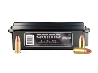 Ammo Inc TMC 115gr 9mm Remanufactured Ammo, 200rd Can - $54.99