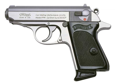 Walther PPK 380 ACP 3.30" 6+1 Stainless Black Polymer Grip - $599.99 (Email Price)