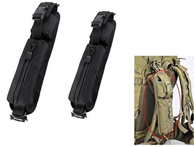 2 Pack Tactical Molle Pouch Accessory Backpack EDC Utility Tools Bags for Hunting Accessories (FDE, Black) - $16.99 (Free S/H over $25)