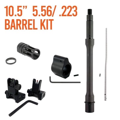 Barrel Kit AR15 / M4 10.5 inch Carbine Length With Gas System and Sights - $145.75 w/code "BUILD10"