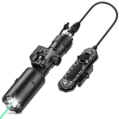 EZshoot 1000 Lumens Picatinny Flashlight for Rail Mount, Green Beam Laser Light Combo - $53.99 w/code "S5HIXUYN" (Free S/H over $25)