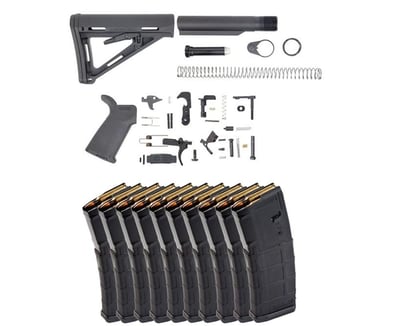 Palmetto State Armory Magpul MOE Lower Build Kit, Black & 10 Magpul PMAG 30rd Gen2 MOE 5.56x45 Magazines - $159.99 + Free Shipping