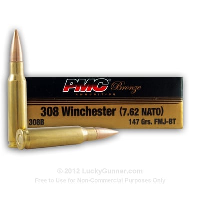 PMC 308 147 gr FMJ-BT 20 Rounds - $19.75