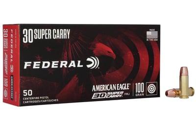 Federal 30 Super Carry 100 Gr FMJ American Eagle 50 Rounds - $16.99 (Free S/H on Firearms)