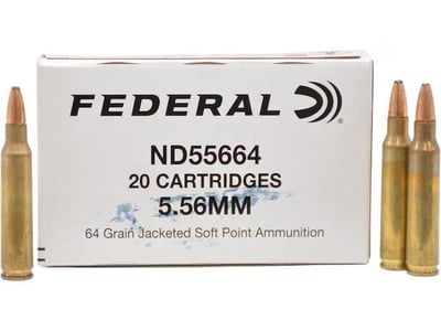 Federal Law Enforcement 5.56x45mm NATO 64 Grain Bonded Soft Point Ammo 500 Rounds - $399 (Free S/H)