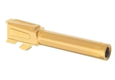 Tyrant Designs Non-Threaded Barrel for Gen 1-5 Glock 19, 19X, 45 Gold Tin/ Black DLC - $99.99