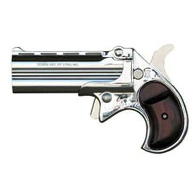 Cobra Long Bore Derringer 9mm Luger 3.5" Barrel 2 Rounds Rosewood Grips Chrome - $136 shipped