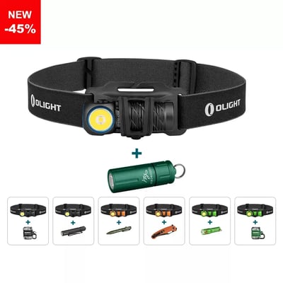 Perun 2 Mini LED Rechargeable Headlamp Bundle - Various Combinations from $45.99 (Free S/H over $49)