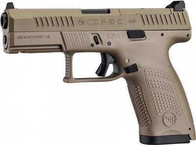 CZ P-10 C 9mm 4.02 Black Stainless 15+1 w/Picatinny Rail, Interchangeable Backstrap Grip - $429.95 