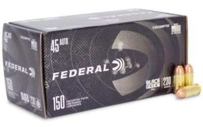 Federal Black Pack 45 ACP 230 Grain Full Metal Jacket Ammunition 150 Rd Box - $49.99 