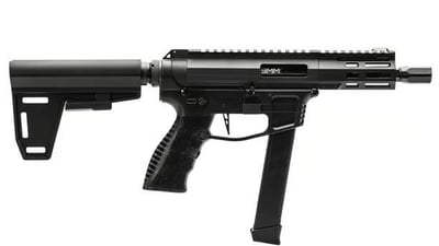 GFORCE ARMS Jawbone 9mm 5" 33rd - Black w/ Aluminum Picatinny Rail - $398.99 (FREE Shipping on Firearms)