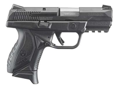 Ruger American Compact 9mm Luger 3.55" 17+1 Black Frame Black Nitride Stainless Steel Slide Black Wraparound Ergonomic Grip - $279.99