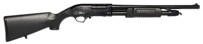 IVER JOHNSON PAS12 12 Gauge 3" 18" 4rd Pump Shotgun - Black Synthetic - $129.99 