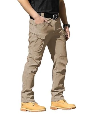 Boonlight Men's Lightweight Tactical Pants, Water Resistant Hiking Cargo Pants with Multiple Pockets for Outdoor (Khaki, Black, Green, Gray) - $18.99 + FREE Shipping