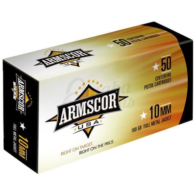 Armscor 10mm FAC10-2N 180 Grain FMJ Ammo - 50 round box - $19.95 