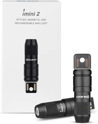 2 Pack OLIGHT IMINI 2 EDC Rechargeable Keychain Flashlight, 50 Lumens Compact and Portable Mini LED Keyring Lights with Built-in Battery Ideal for Everyday Carry and Emergencies - $26.59 + FREE Shipping