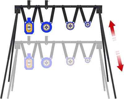 ATFLBOX AR500 Steel Target for Shooting Stand System Set, 63 Inch Adjustable Height, 3/8'' Thick 7''x12'' Silhouette and 4'' 6'' 8'' Gong Targets, 10pcs Paper Targets and Target Holder Expansion Kit - $159.99 + FREE Shipping