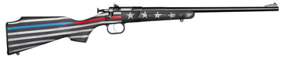 KEYSTONE Old Glory 22 LR Single Bolt Action Rifle - B+W Cerokote Blue First Responders - $202.22 (Free S/H on Firearms)