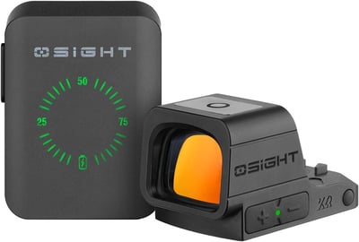 OSIGHT XR Enclosed Red Dot Sight, 2/6 MOA Dot & 32 MOA Circle Multi-Reticle, 407C/507C Footprint Compatible, Parallax-Free Reflex Optic with Charging Cover for Full-Size Setups - $269.99 + FREE Shipping