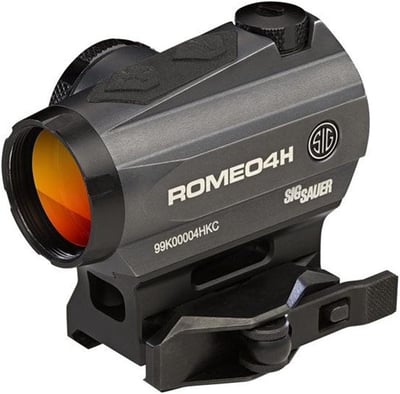 Sig Sauer ROMEO4H 1Х20 mm Waterproof Strong Graphite Aircraft-Grade CNC Aluminum Closed Red Dot Sight, 1 MOA Ballistic Circle Quadplex (SOR43012) - $249 + FREE Shipping