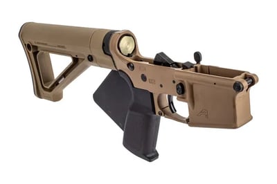 Aero Precision Featureless Complete AR-15 Lower Receiver - Magpul Fixed Carbine Stock - FDE - $224.77