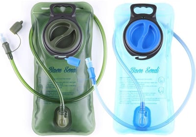 2 Pack Hydration Bladder 2 Liter/70 oz - Water Bladder Pack of 2(1 Piece Blue+1 Piece ArmyGreen) BPA Free - $14.99 + FREE Shipping
