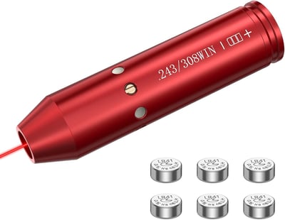 MidTen .243 308 Red Laser Boresighters 308 with Batteries - $13.01 w/code "7RXT8628" (Free S/H over $25)