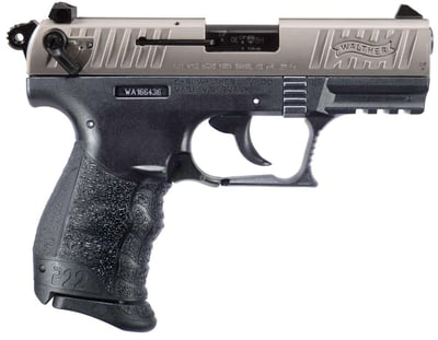 Walther Arms 5120725 P22 Q 22 LR 3.42" 10+1 Black Nickel Slide - $230.85 (e-mail price) 