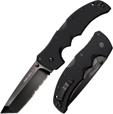 Cold Steel Recon 1 Series Tactical Folding Knife with Tri-Ad Lock and Pocket Clip - Made with Premium CPM-S35VN Steel, Tanto Half Serrated - $72.79 + FREE Shipping